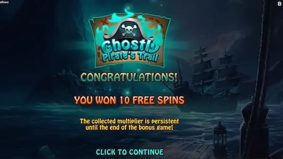 Tampilan layar permainan slot Ghostly Hallows di perangkat seluler